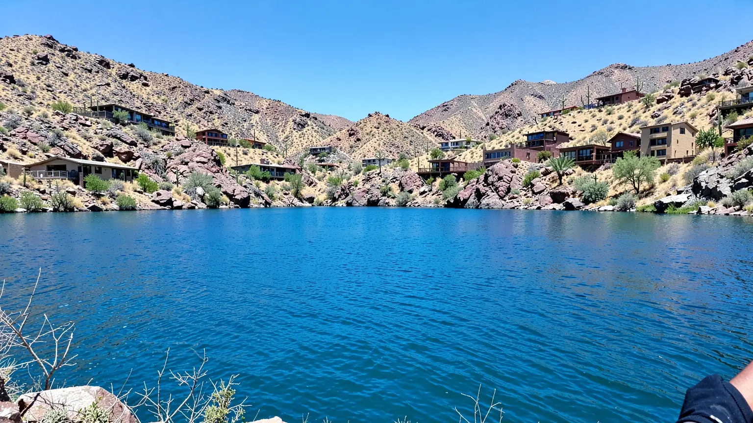 Lake Havasu and desert hills